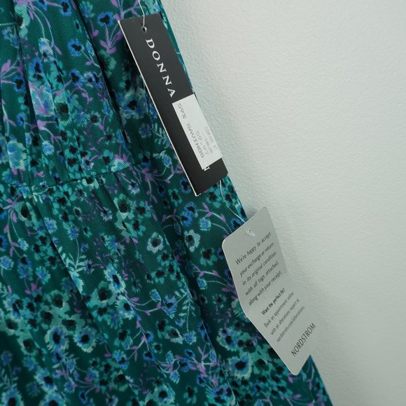 Donna Morgan Dress Green and Blue Maxi Sleeveless Size 10 - Picture 7 of 11